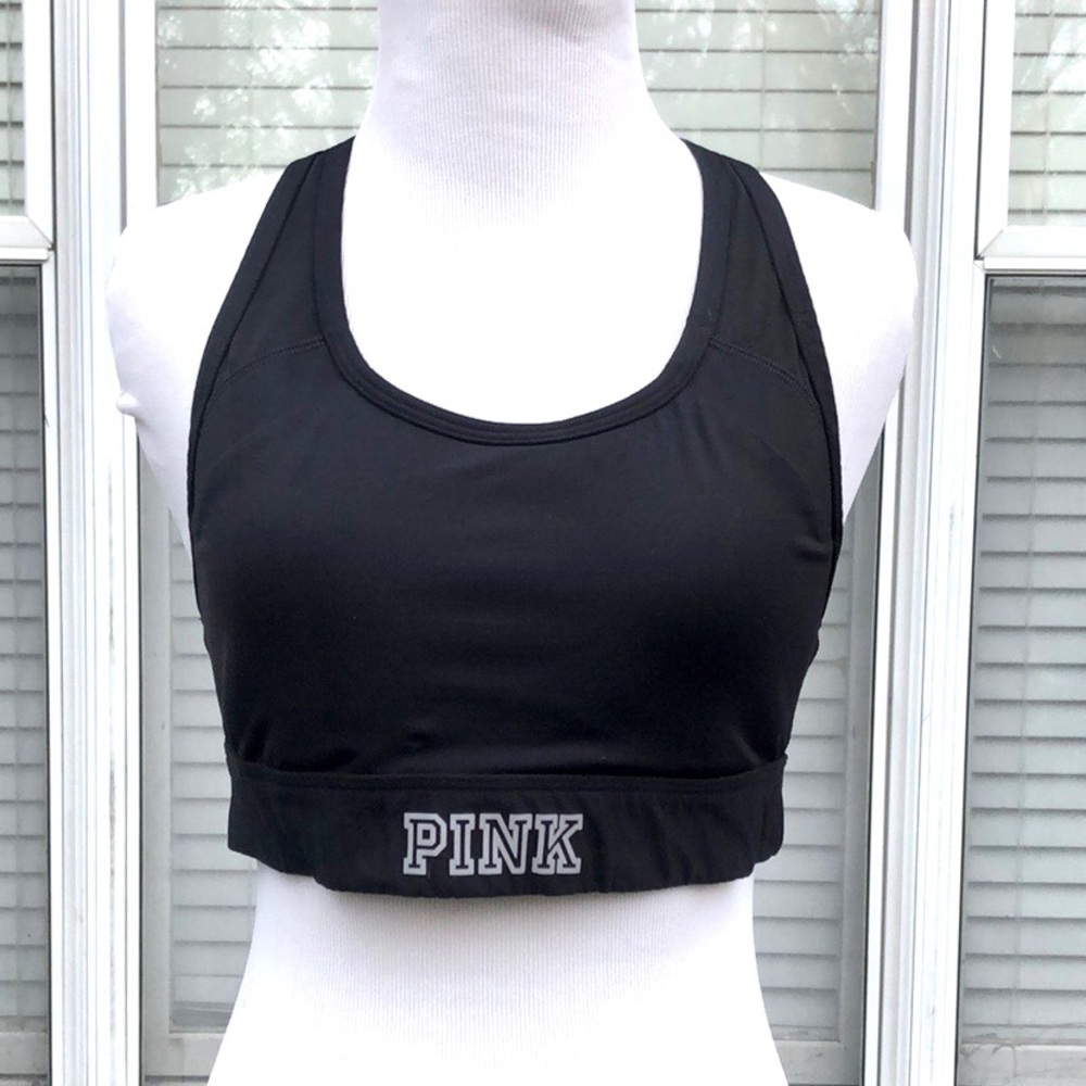 Pink Victoria’s Secret Ultimate Racerback Padded Cups Sports Bra size Medium
